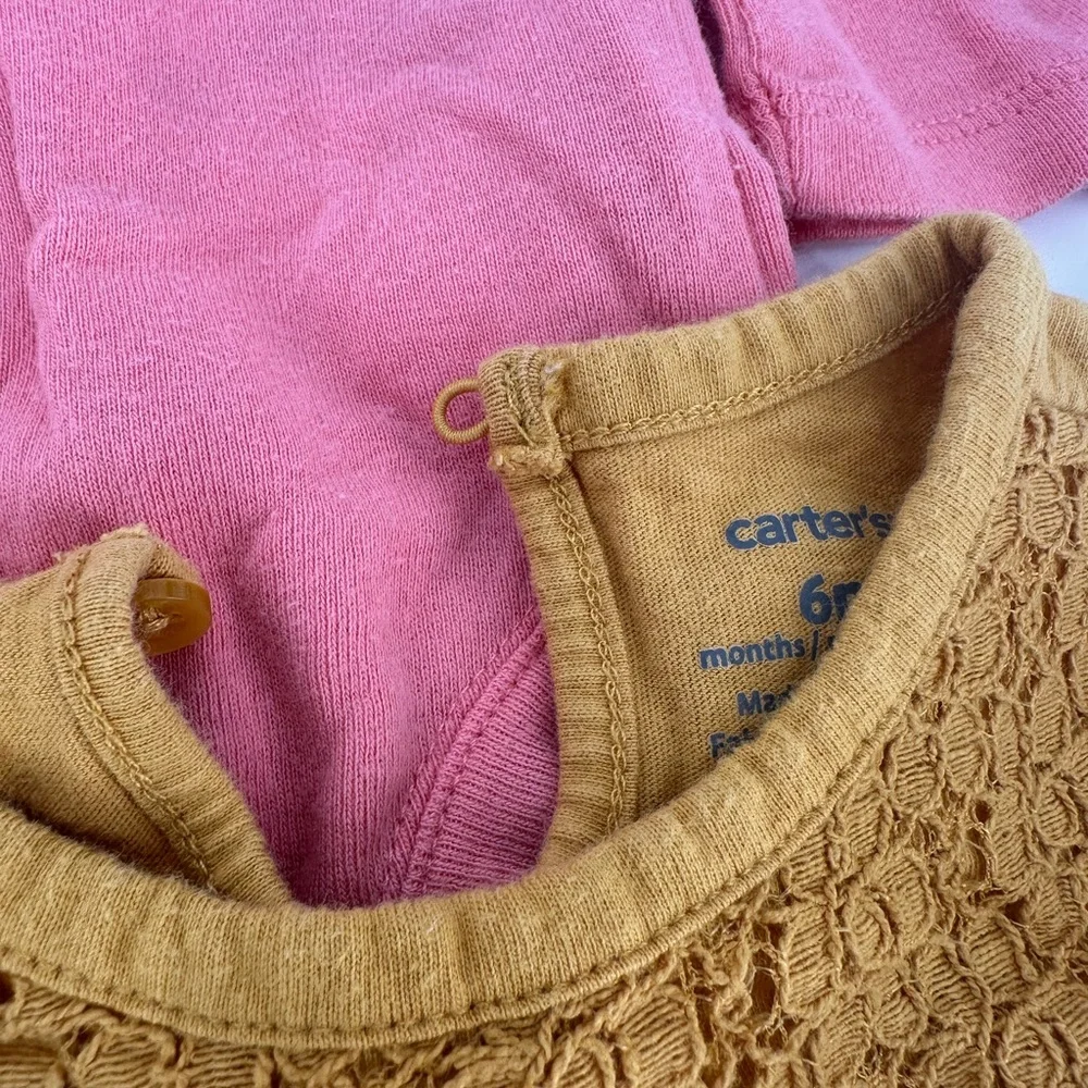 Lot of 6 Bodysuits Long Sleeve baby Girl 3-6 Months baby infant